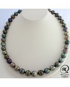 Beautiful Tahitian Pearl Necklace Choker, 10 mm Baroque pearl