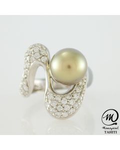 Silver Tahitian Pearl Ring