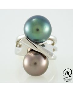 Silver Tahitian Pearl Ring