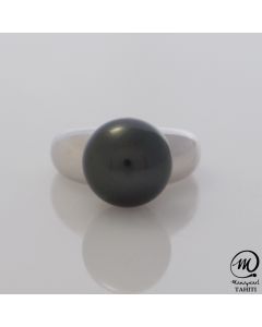 Silver Tahitian Pearl Ring