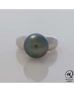 Silver Tahitian Pearl Ring