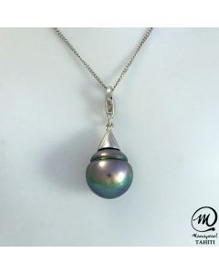 Silver Tahitian Pearl Pendant