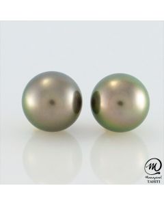 Silver Tahitian Pearl Earring