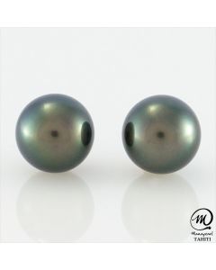 Silver Tahitian Pearl Earring