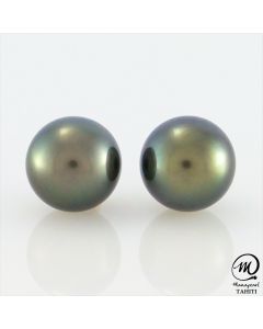 Silver Tahitian Pearl Earring