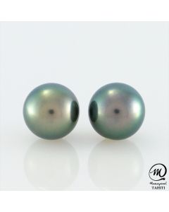 Silver Tahitian Pearl Earring