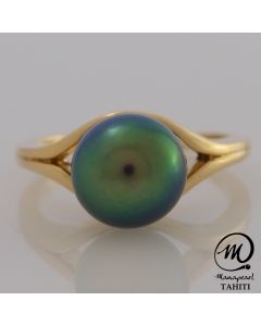 18K Gold Tahitian Pearl Ring