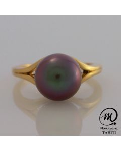 18K Gold Tahitian Pearl Ring