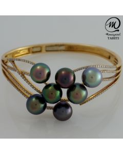 Tahitian Pearl Gold 18K & Diamond Bracelet