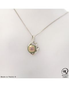 Silver Tahitian Pearl Pendant