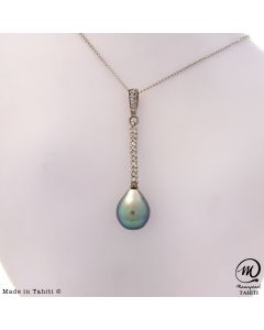 Silver Tahitian Pearl Pendant