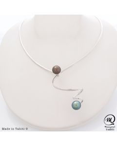 Silver Tahitian Pearl Necklace