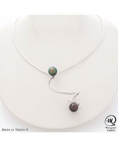 Silver Tahitian Pearl Necklace