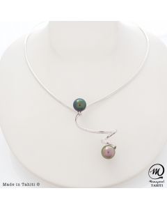 Silver Tahitian Pearl Necklace