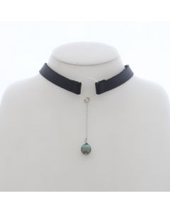 Leather Tahitian Pearl Necklace