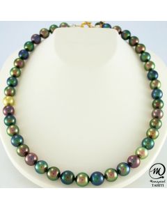 Tahitian Pearl Necklace Choker, Round pearl