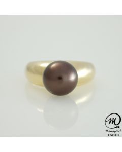 18K Gold Tahitian Pearl Ring