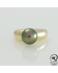 18K Gold Tahitian Pearl Ring