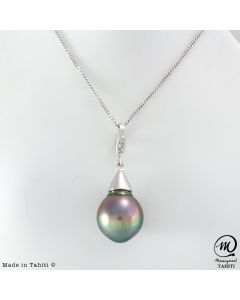 Silver Tahitian Pearl Pendant