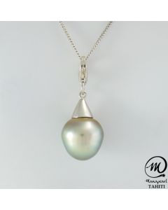 Silver Tahitian Pearl Pendant