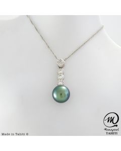 Silver Tahitian Pearl Pendant