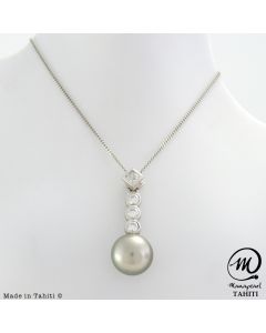 Silver Tahitian Pearl Pendant