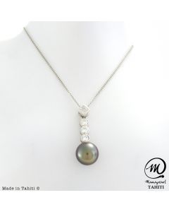 Silver Tahitian Pearl Pendant