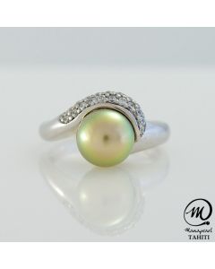 Silver Tahitian Pearl Ring