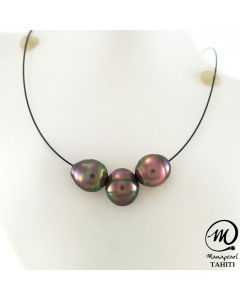 Wire Tahitian Pearl Necklace 